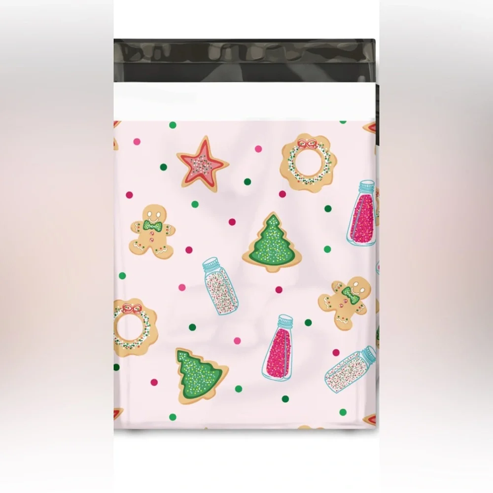 POLYMAILERS (20) 10x13 Christmas Cookie Designer Premium Poly Mailers
